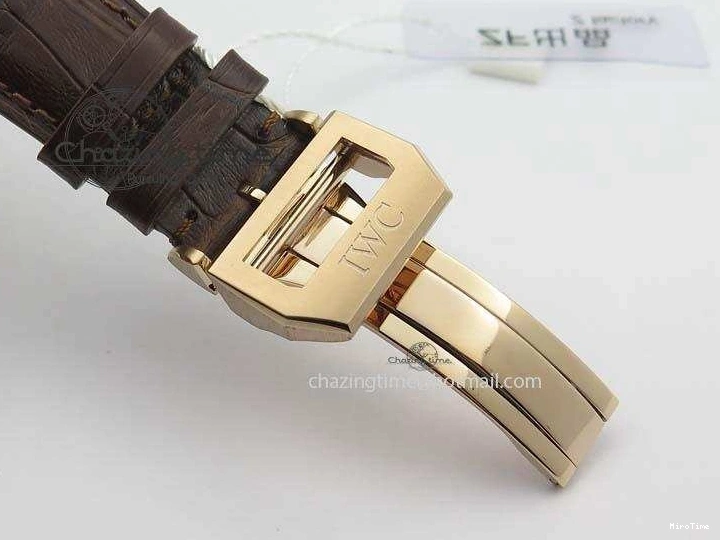 MIROTIME 0416 Portuguese Chrono RG IW371480 ZF 1:1 Best Edition White Dial On Brown Leather Strap A7750 V HighPerformance 7266